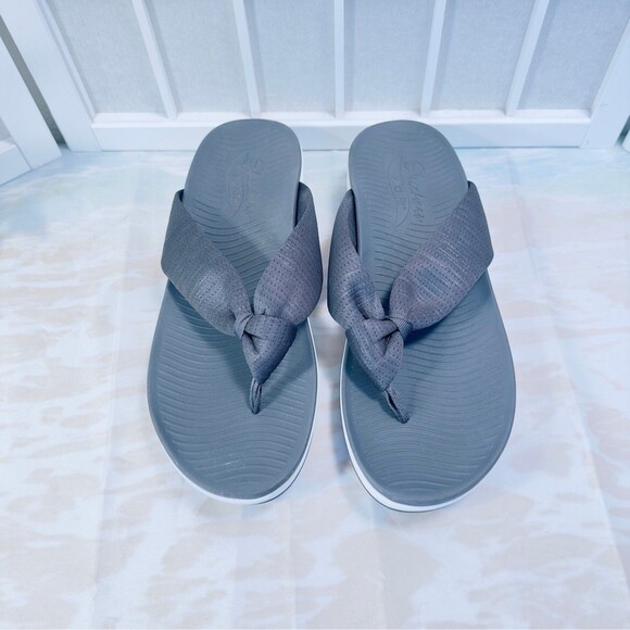 SKECHERS ArchFit Sunshine Thong Flip Flop Sandal - Picture 10 of 12